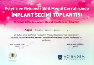 10-Estetik ve Rekonstrüktif Memé Cerrahisinde iMPLANT SECiMi TOPLANTISI